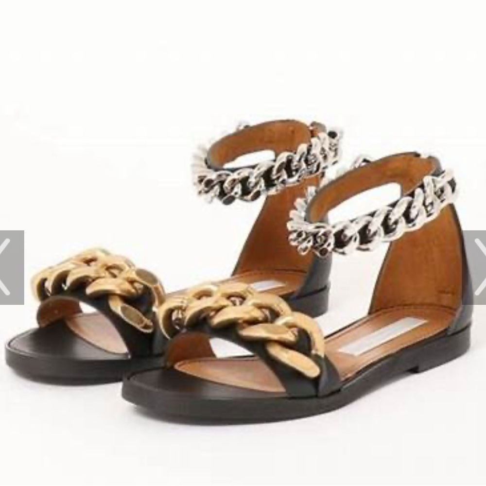 Black Silver Gold Sandals NWT